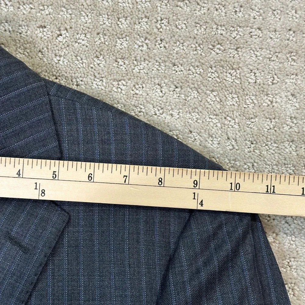 Brooks Brothers Blazer 42 Long Regent Explorer Coat Stripe Gray Wool 2-Button